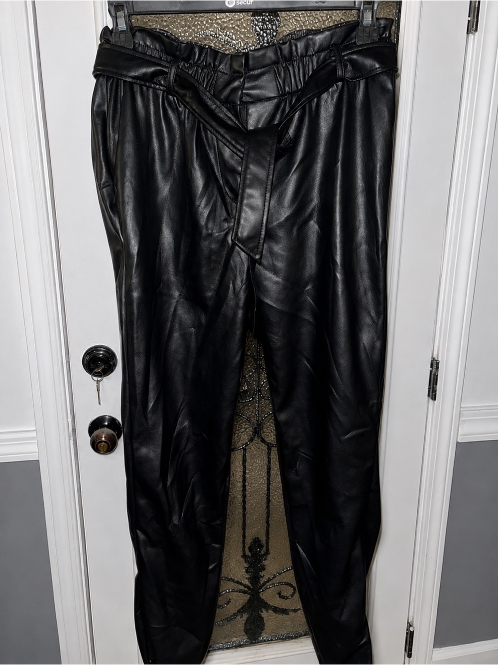 Women's Calvin Klein black leather pants